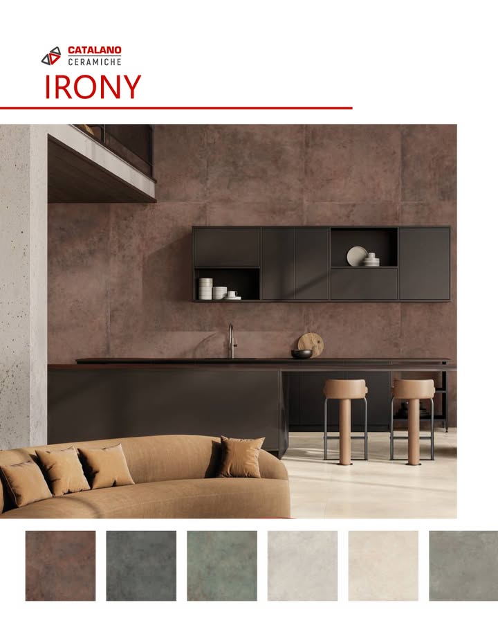 Gres effetto metallo. Carattere audace. È Irony.

Non convenzionale, moderno, e