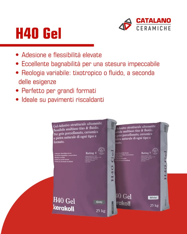 H40 Gel: il gel-adesivo strutturale che fa la differenza.
Massima flessibilità,