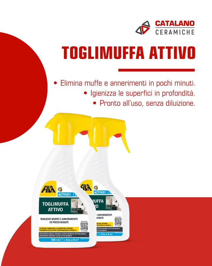 ACTIVE1 di FILA Solutions, 
il togli-muffa pronto all'uso che rimuove